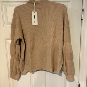 Wish Tan Cowl Neck Sweater